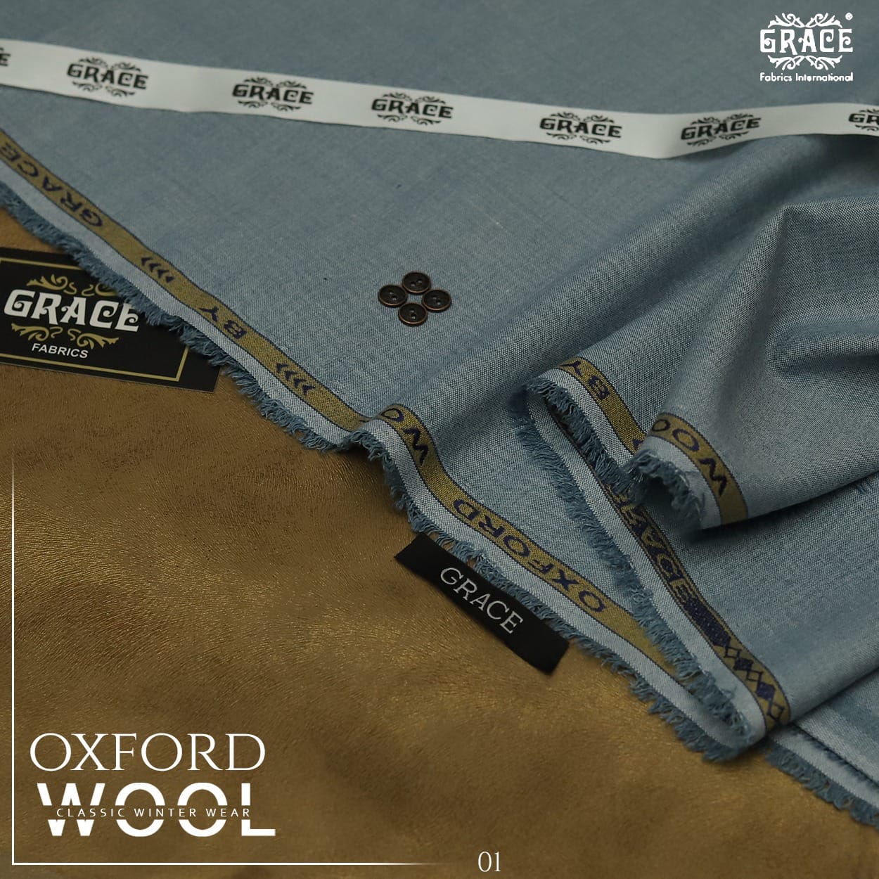 Grace premium unstitched fabric