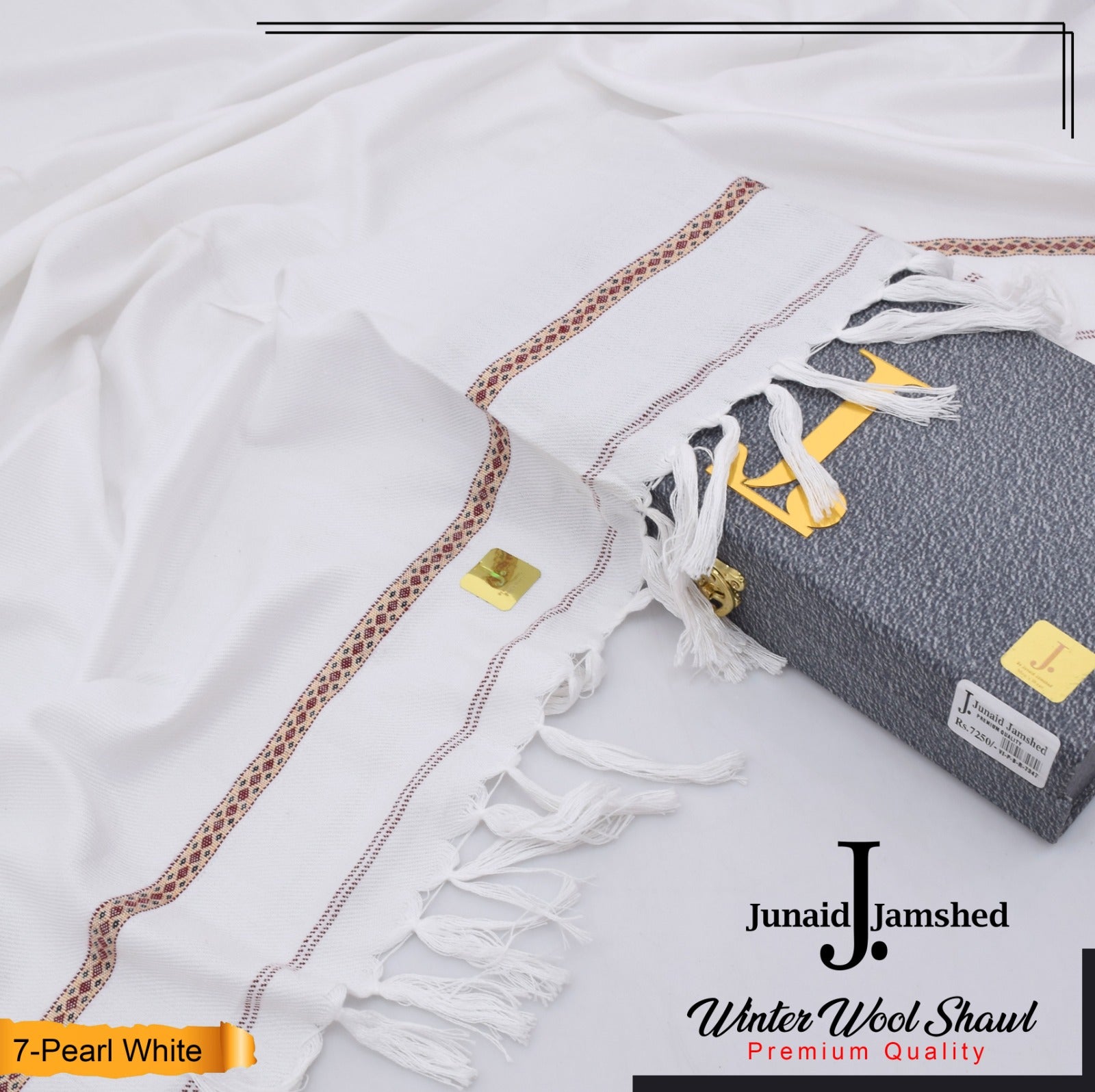 J. wool shawl for winter white