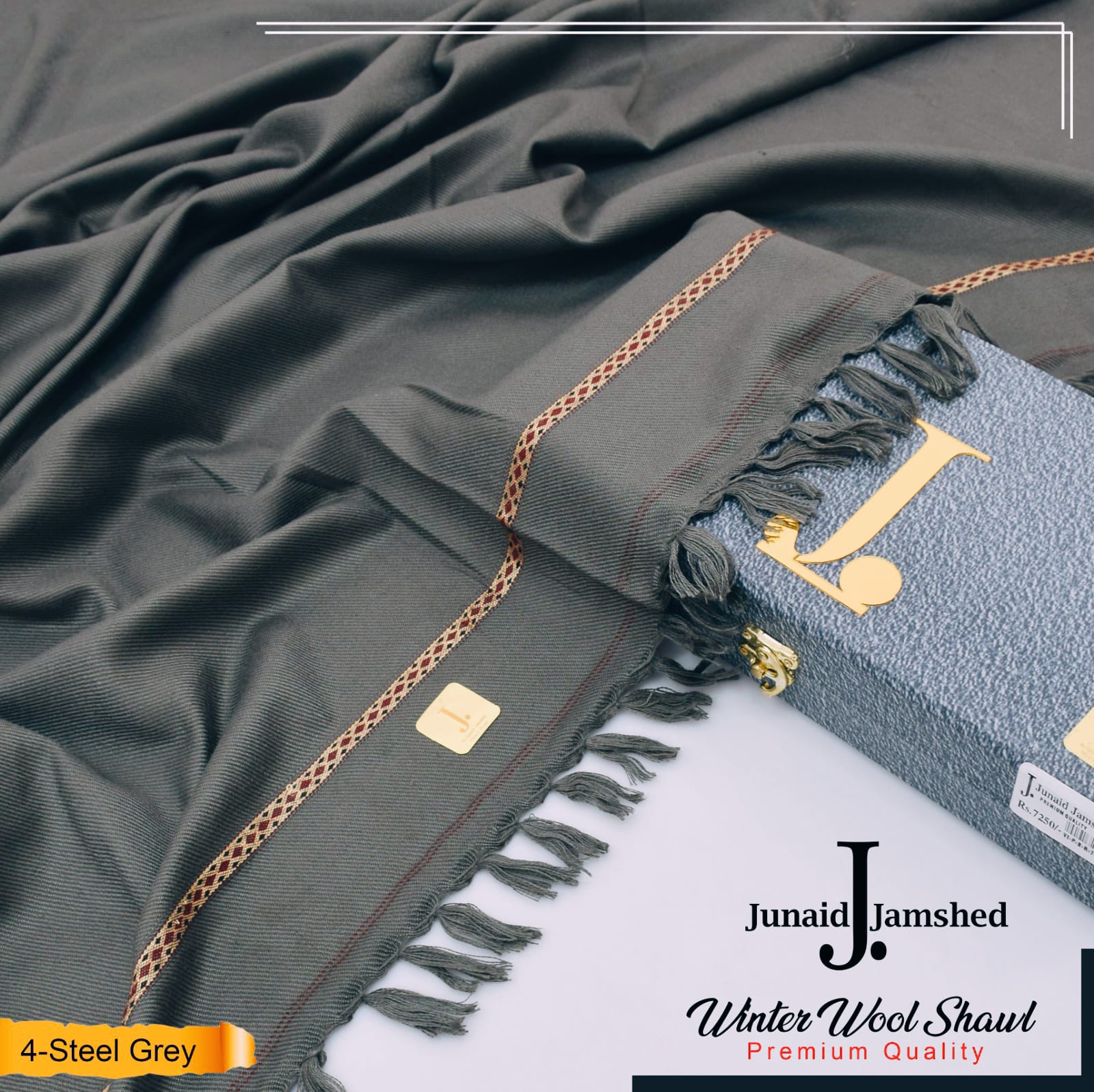 J. Wool Shawl Grey