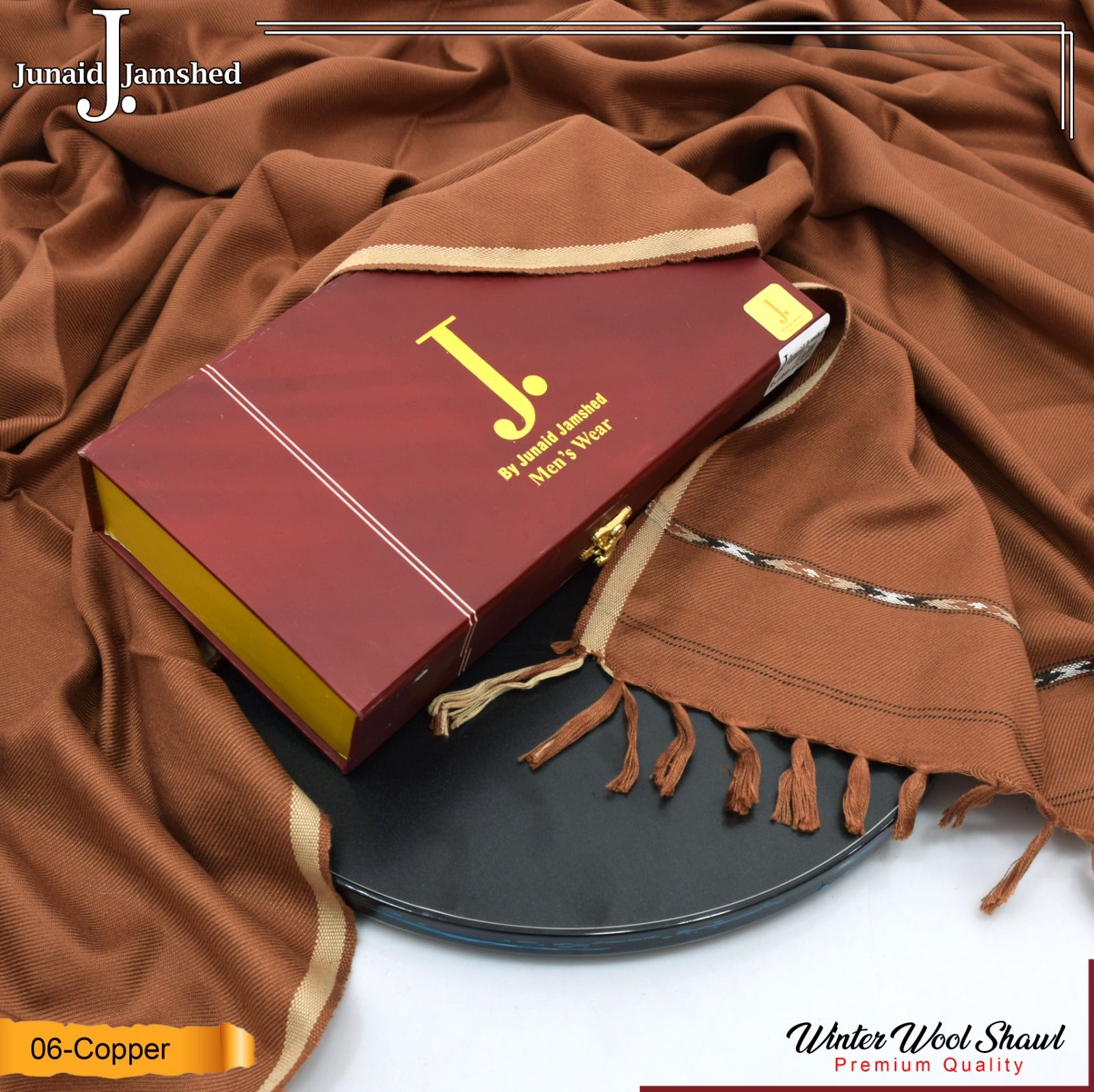 J. wool shawl for winter (copper)